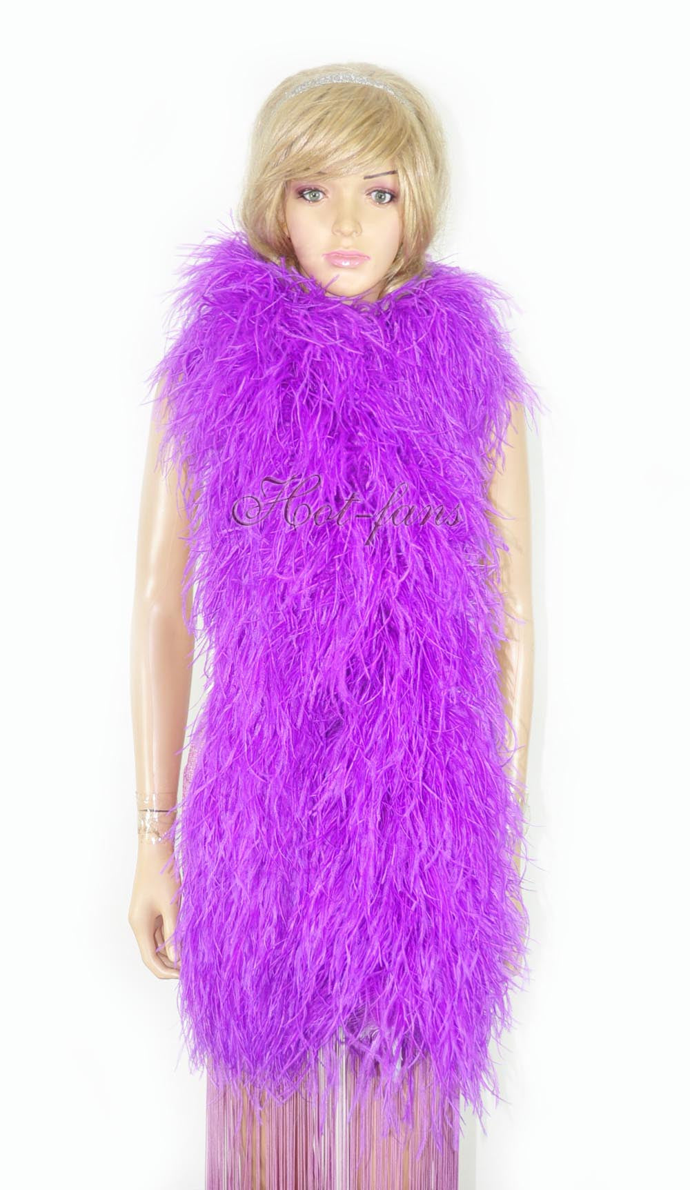 20 ply lavender Luxury Ostrich Feather Boa 71