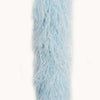 Boa de plumas de avestruz de lujo de 12 capas de color azul claro de 180 cm de largo.