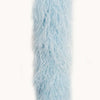 20-lagige hellblaue Luxus-Straußenfederboa, 180 cm lang.