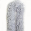 20 ply light grey Luxury Ostrich Feather Boa 71"long (180 cm).