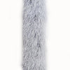 Boá de penas de avestruz luxuosa cinza claro de 20 camadas com 71&quot; de comprimento (180 cm).