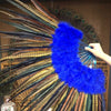 mix color Marabou & Pheasant Feather Fan 29"x 53" with Travel leather Bag.