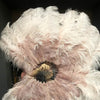 Mix wood & blush XL 2 Layer Ostrich Feather Fan 34''x 60'' with Travel leather Bag.