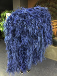 Load image into Gallery viewer, Burlesque Fluffy navy Waterfall Fan Ostrich Feathers Boa Fan 42"x 78".
