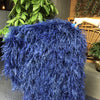 Burlesque Fluffy azul marino cascada abanico plumas de avestruz boa abanico 42 &quot;x 78&quot;.