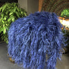 Burlesque Fluffy azul marino cascada abanico plumas de avestruz boa abanico 42 &quot;x 78&quot;.