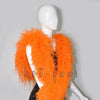Boa de plumas de avestruz de lujo naranja de 12 capas de 71 "de largo (180 cm).