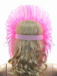 Load image into Gallery viewer, pink feather sequins crown las vegas dancer showgirl headgear headdress.
