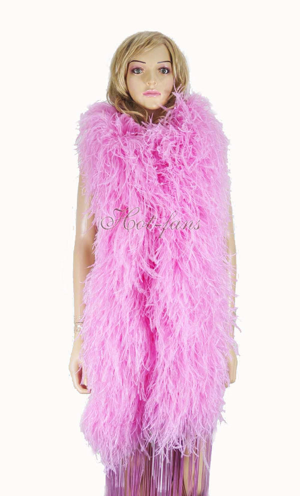 20 ply pink Luxury Ostrich Feather Boa 71