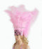Cocar de penas de avestruz cor-de-rosa Showgirl rosto aberto.