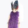 12 ply Dark purple Luxury Ostrich Feather Boa 71"long (180 cm).