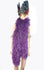 Boa di piume di struzzo di lusso viola scuro a 12 strati lungo 71 "(180 cm).