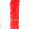 Boá de penas de avestruz luxuosa vermelha de 20 camadas com 71&quot; de comprimento (180 cm).