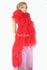 Boa di piume di struzzo di lusso rosso a 20 strati lungo 71 "(180 cm).