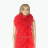 20 ply red Luxury Ostrich Feather Boa 71"long (180 cm).