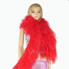 Boa de plumas de avestruz de lujo roja de 20 capas de 71 "de largo (180 cm).