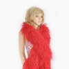 12 ply red Luxury Ostrich Feather Boa 71"long (180 cm).