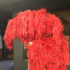 Burlesque Fluffy Red Waterfall Fan Strudsefjer Boa Fan 42 "x 78".
