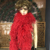 25 ply red Luxury Ostrich Feather Boa 71"long (180 cm).