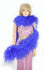 20 ply royal blue Luxury Ostrich Feather Boa 71"long (180 cm).