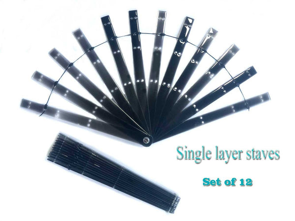 Conjunto de 12 aduelas de ventilador de camada única e kit de montagem de ferragens de 10&quot; (25 cm) de comprimento.