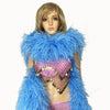 20 ply Sky blue Luxury Ostrich Feather Boa 71"long (180 cm).