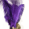 バイオレットのショーガール オープンフェイス ダチョウの羽の頭飾り。