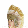 Weizenfeder Pailletten Krone Las Vegas Tänzerin Showgirl Kopfbedeckung Kopfschmuck.