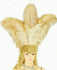 Пшеничная танцовщица с открытым лицом Головной убор из страусиных перьев.