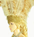 Load image into Gallery viewer, Wheat Showgirl Open Face Ostrich feather Headdress.
