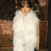 25 ply white Luxury Ostrich Feather Boa 71"long (180 cm).