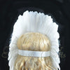 Weiße Feder-Pailletten-Krone, Las Vegas-Tänzerin, Showgirl-Kopfbedeckung, Kopfschmuck.