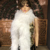 25 ply white Luxury Ostrich Feather Boa 71"long (180 cm).