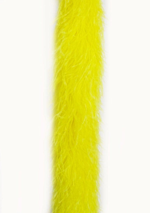 Boa de plumas de avestruz de lujo amarilla de 20 capas 71
