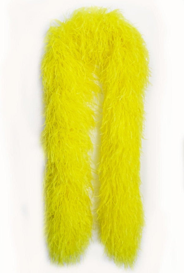 20 ply yellow Luxury Ostrich Feather Boa 71